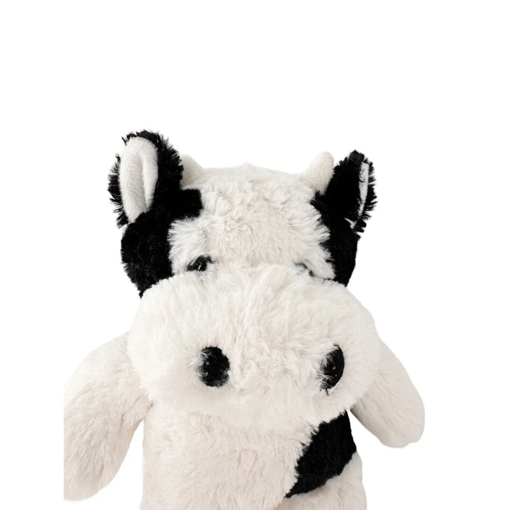 BJ Toy Co Plush Black & White Cow Stuffed Animal 12